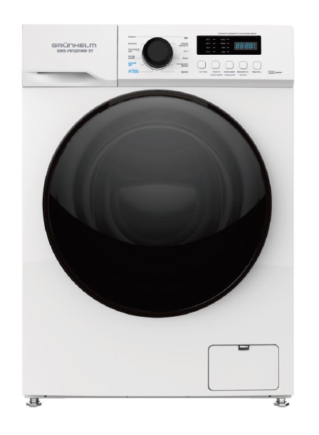 Пральна машина авт. GWS-F812D1WB-ST (чорн/біл.,8кг.1200 об.) (GRUNHELM)